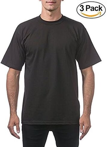 Pro Club Men's 3-Pack Heavyweight Cotton Short Sleeve Crew Neck T-Shirt in Kuwait