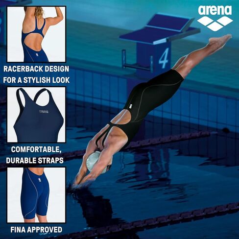 arena Powerskin ST 2.0 Women's Open Back Racing Swimsuit Full Body Short Leg One Piece Athletic Tech Suit, Sizes 22-34 in Saudi Arabia