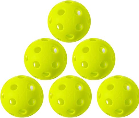 كرات بيكلبول، 6 عبوات، 40 فتحة، صفراء، مناسبة لجميع الملاعب، ارتداد عالٍ، رحلة حقيقية، كرات مخلل صفراء متينة، بطولة ومسابقات معتمدة من الولايات المتحدة الأمريكية in Kuwait