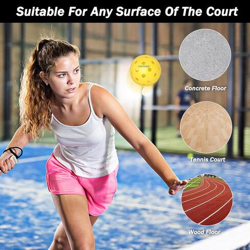 كرات بيكلبول، 6 عبوات، 40 فتحة، صفراء، مناسبة لجميع الملاعب، ارتداد عالٍ، رحلة حقيقية، كرات مخلل صفراء متينة، بطولة ومسابقات معتمدة من الولايات المتحدة الأمريكية in Kuwait