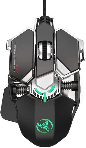 Wired Gaming Mouse RGB Backlit Programmable Mechanical Mouse up to 6400 DPI for Windows PC Gamers in Saudi Arabia