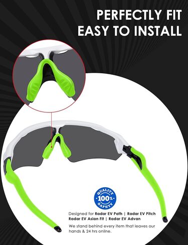 مجموعة جوارب بديلة من BLAZERBUCK، جوارب الأذن وقطع الأنف لنظارات Oakley Radar EV Series الشمسية in Kuwait