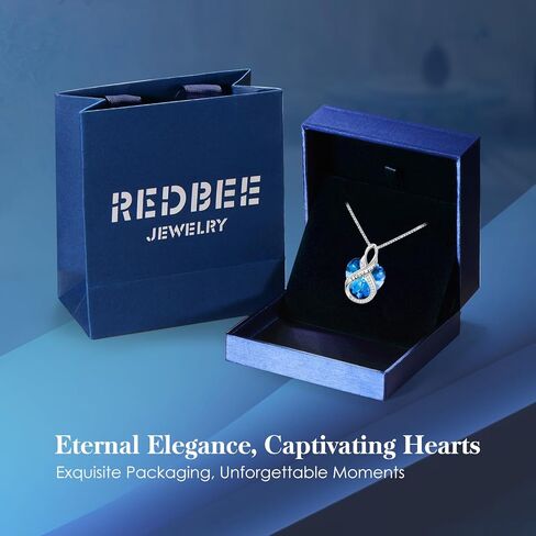 LIANYU Sapphire Crystal Heart Necklaces for Women S925 Sterling Silver Infinity I Love You Pendant Jewelry Anniversary Necklace for Her Christmas Birthday Gifts For Women Wife Girlfriend in Kuwait