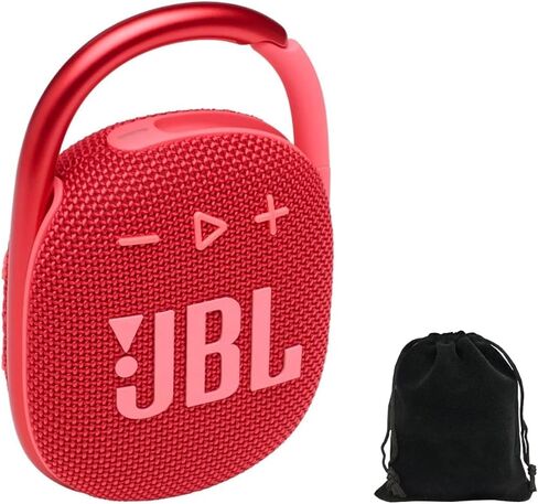 JBL Clip 4 Portable Bluetooth Speaker - IP67 Waterproof, Dustproof, 10 Hours Playtime, Integrated Carabiner, Ultra-Portable Design, Bold Style, Rich Pro Sound, Includes Pouch (Black) in Saudi Arabia