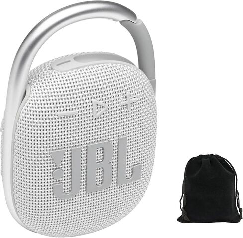 JBL Clip 4 Portable Bluetooth Speaker - IP67 Waterproof, Dustproof, 10 Hours Playtime, Integrated Carabiner, Ultra-Portable Design, Bold Style, Rich Pro Sound, Includes Pouch (Black) in Saudi Arabia