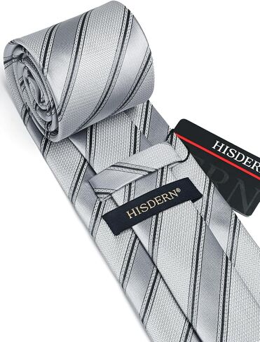 HISDERN Ties for Men Solid Polka Dot Tie Handkerchief Set Classic Woven Silk Business Formal Mens Necktie Wedding in Kuwait
