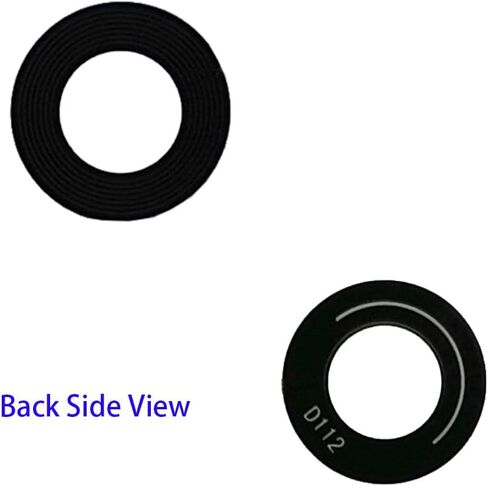 (عبوة من قطعتين) XT2045 غطاء زجاجي للكاميرا الخلفية الخلفية أجزاء عدسة بديلة لهاتف Motorola Moto G Fast XT2045 6.4 بوصة - لون أسود in Kuwait