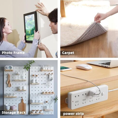 2 Pack Double Sided Tape Heavy Duty, Extra Large 16.4FT Nano Double Sided Mounting Tape, Transparent Strong Removable Adhesive Picture Hanging Strips, Wall Tape Sticky Poster Carpet Decor in Saudi Arabia