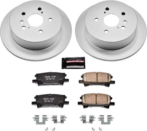 Power Stop CRK5333 Coated Brake Rotor & Ceramic Brake Pads- rear in Saudi Arabia