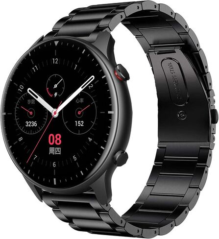 متوافق مع سوار Amazfit GTR 2، سوار معدني بديل من الفولاذ المقاوم للصدأ متوافق مع ساعة Amazfit GTR 2 الذكية in Kuwait