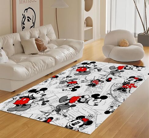 PooBa Cute Mouse Area Rug Cartoon Anime Popular Rug Movie Cartoon Character Carpet for Livingroom Child Room Bedroom Playroom Home Decor Floor Mat 2' x 3' in Saudi Arabia