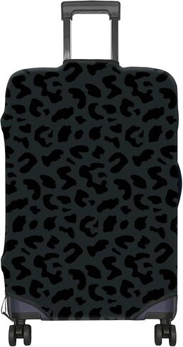 غطاء حقيبة الأمتعة حامي الأمتعة مرن قابل للغسل أغطية الأمتعة جمالية لطيفة للجنسين النساء الفتيات رحلة السفر L (26-29 بوصة) - الفهد الأسود in Kuwait