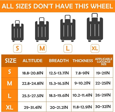 غطاء حقيبة الأمتعة حامي الأمتعة مرن قابل للغسل أغطية الأمتعة جمالية لطيفة للجنسين النساء الفتيات رحلة السفر L (26-29 بوصة) - الفهد الأسود in Kuwait