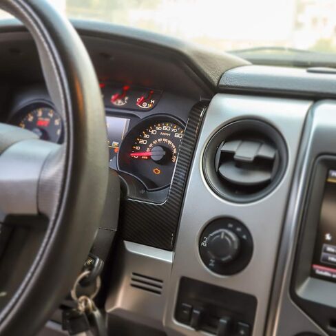 إطار غطاء تزيين لوحة لوحة قيادة السيارة لسيارة Ford F150 2009-2014 (حبوب ألياف الكربون) in Saudi Arabia