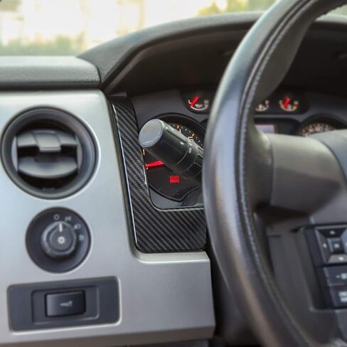 إطار غطاء تزيين لوحة لوحة قيادة السيارة لسيارة Ford F150 2009-2014 (حبوب ألياف الكربون) in Saudi Arabia