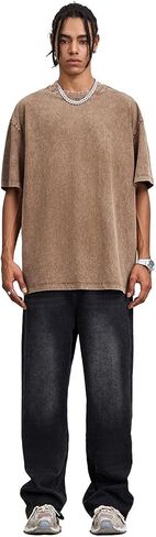 Oversized Cotton T-shirt for Men Women Pack Vintage Tee Casual Summer Short Sleeve Loose Basic Tops in Saudi Arabia