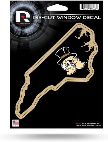 ملصق Wake Forest Demon Deacons - ملصق على شكل دولة - 5 بوصة × 6 بوصة in Saudi Arabia