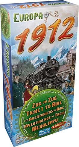 Ticket to Ride Europa 1912 Board Game EXPANSION - Expand Your Railway Empire Across Europe! Fun Family Game for Kids & Adults, Ages 8+, 2-5 Players, 30-60 Minute Playtime, Made by Days of Wonder in Saudi Arabia