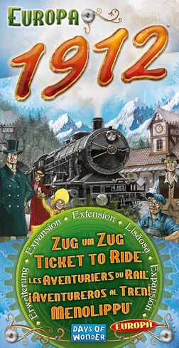 Ticket to Ride Europa 1912 Board Game EXPANSION - Expand Your Railway Empire Across Europe! Fun Family Game for Kids & Adults, Ages 8+, 2-5 Players, 30-60 Minute Playtime, Made by Days of Wonder in Saudi Arabia