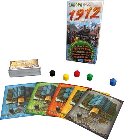 Ticket to Ride Europa 1912 Board Game EXPANSION - Expand Your Railway Empire Across Europe! Fun Family Game for Kids & Adults, Ages 8+, 2-5 Players, 30-60 Minute Playtime, Made by Days of Wonder in Saudi Arabia