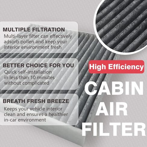 Cabin Air Filter for Impala, Malibu, Cruze, Colorado, Camaro, Traverse, Equinox, Acadia, Canyon, Terrain, Enclave, Envision,Fits CF11966, 13356914,13356916,13508023 in Saudi Arabia