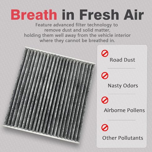 Cabin Air Filter for Impala, Malibu, Cruze, Colorado, Camaro, Traverse, Equinox, Acadia, Canyon, Terrain, Enclave, Envision,Fits CF11966, 13356914,13356916,13508023 in Saudi Arabia