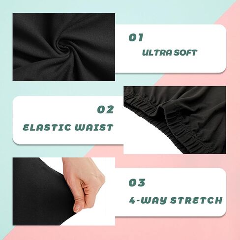 TNNZEET 3 قطع من شورتات راكبي الدراجات النارية بمقاس كبير للنساء - 8 بوصات شورت يوجا أسود ناعم للتمرين (2X، 3X، 4X) in Kuwait