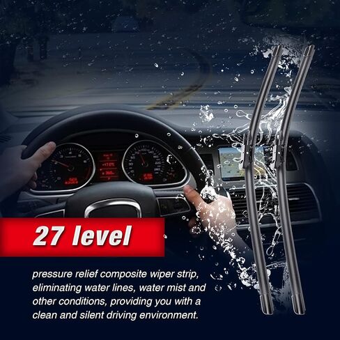 استبدال شفرات ممسحة الزجاج الأمامي 28 بوصة + 28 بوصة لسيارة Ford Escape 2019 2018 2017 2016 2015 2014 2013 Edge/Foucs/Fusion-جودة المعدات الأصلية (مجموعة من 2) علامة تبويب قرصة in Kuwait