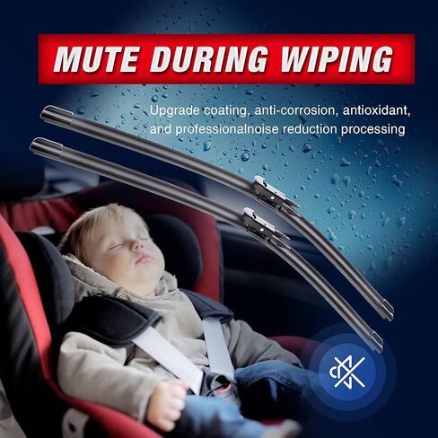 استبدال شفرات ممسحة الزجاج الأمامي 28 بوصة + 28 بوصة لسيارة Ford Escape 2019 2018 2017 2016 2015 2014 2013 Edge/Foucs/Fusion-جودة المعدات الأصلية (مجموعة من 2) علامة تبويب قرصة in Kuwait