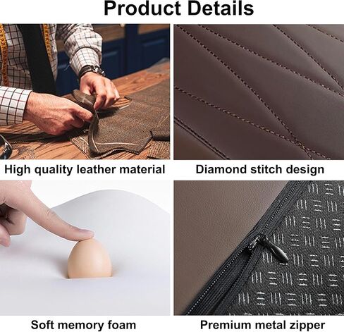 Car Center Console Pad, Universal Leather Waterproof Car Armrest Seat Box Cover, Memory Foam Auto Armrest Cover, Arm Rest Cushion Pads for Most Car/SUV/Truck (Coffee) in Kuwait