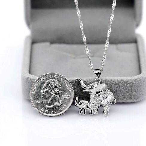 Uloveido Mom and Daughter Son Elephant Pendant Necklace Fashion Women Good Luck Jewelry Necklace for Mom Daughter Y484 in Saudi Arabia