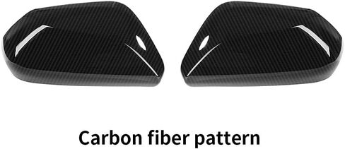Carbon Fiber Exterior Side Rearview Mirror Cover Trim Fit For 2019 Toyota Corolla Hatchback Look Rear Mirror Cap Car Accessories (Carbon fiber pattern) in Saudi Arabia