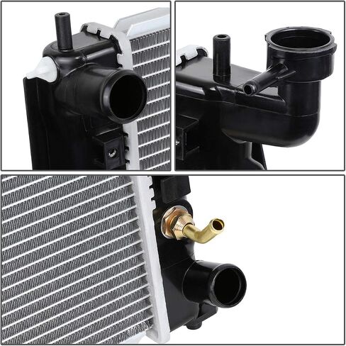 مشعاع ألومنيوم DNA Motoring OEM-RA-2776 متوافق مع 05-10 Scion tC AT، 23-5/8 بوصة عرض × 15-11/16 بوصة ارتفاع × 5/8 بوصة عمق، مدخل 1-5/16 بوصة / 1-5/ 16" مخرج in Saudi Arabia