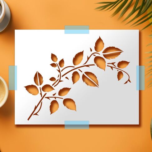 Tree Vine Leaves Stencil for Painting on Wood Reusable Branches Layering Stencil DIY Scrapbook Coloring Decorative 9x6 inch in Saudi Arabia
