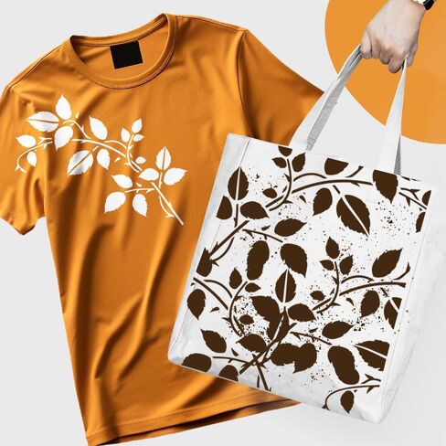 Tree Vine Leaves Stencil for Painting on Wood Reusable Branches Layering Stencil DIY Scrapbook Coloring Decorative 9x6 inch in Saudi Arabia