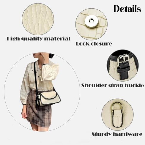 Crossbody purses for women,shoulder bag under the arm purse,clutch purses for women with 2 Adjustable Straps in Saudi Arabia