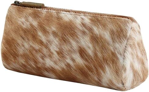 Myra Bag Sandy Cowhide Purse - Cowhide Purses for Women, Small Purse, Handcarry Purse, Western Gifts, for Women, Cow Print Purse Multi Pouch, Light Brown and Ivory Cow Hide Purse in Saudi Arabia