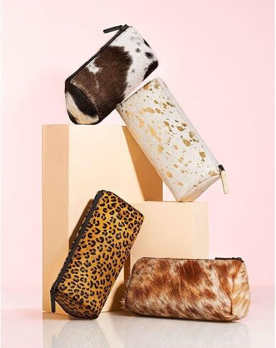 Myra Bag Sandy Cowhide Purse - Cowhide Purses for Women, Small Purse, Handcarry Purse, Western Gifts, for Women, Cow Print Purse Multi Pouch, Light Brown and Ivory Cow Hide Purse in Saudi Arabia