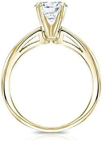 خاتم خطوبة Diamond Wish 1/3 قيراط من الألماس المستدير من الذهب عيار 14 قيراط (H-I، I1-I2، cttw) مجموعة مكونة من 4 شقوق مقاس من 4 إلى 9 in Kuwait