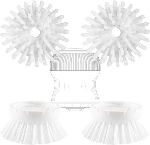 Palm Brush Refills Compatible with OXO Good Grips Soap Dispensing Palm Brush, A dispenser handle, 4 Pack Dish Brush Head Replacement, Cleaning Replacement Brush Head, Dish Scrub Brush. in Saudi Arabia