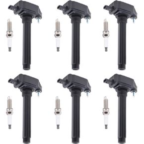NewYall Ignition Coil with Spark Plugs for Dodge Ram Chrysler Jeep 3.6 V6 Engine