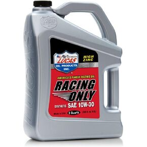 Lucas Oil 10611 SAE 10W-30 Synthetic Racing Motor Oil - 5 Quart Jug