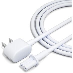 2 Slot Power Cable for Google Home Max, BolAAzuL 2-Prong US Power Cord 2M/6FT White for Google Home Max