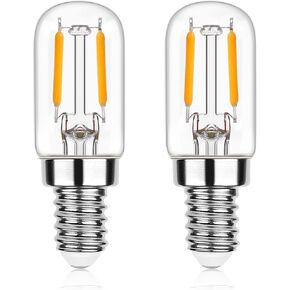 Dimmable E12 Night Light Bulb 15W 20W Equivalent, T20 Salt Lamp Bulb, Mini LED Candelabra Bulb for Microwave Oven Refrigerator Bedroom Ceiling Fan, 2200K Warm White, 180LM, 2 Pack