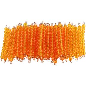 Montessori 45 Golden Bead Bars of Ten Montessori Math Beads Toys Materials for Toddlers Kids Mathematics Teaching Materials Preschool Education Toys