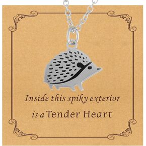 Hedgehog Necklace for Girls Women Adults Hedgehogs Lovers Jewelry Gift Inspirational Hedgehog Necklaces