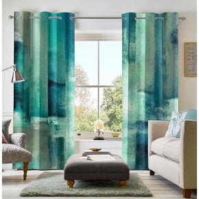 Asuexpect Rust Curtains 2 Panels Abstract Curtain Room Darkening Grommet Window Treatments Modern Decorative for Bedroom Living Room, 52x84 Inches
