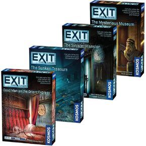 EXIT: The Game 4-Pack Escape Room Bundle | Season 3 | Dead Man on the Orient Express | Sinister Mansion | Sunken Treasure | Mysterious Museum | Family-Friendly, Cooperative Game | 1 to 4 Players in Kuwait