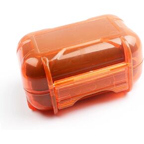 FEDAI ABS Resin Hard Storage Box Multifunction Protective Case for Earphone, Earbud, in-Ear Monitor Eartip(Orange)