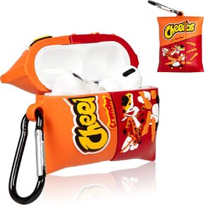 Joyleop Cheet Chips Airpods Pro Case, Cute Cartoon Fun 3D Kids Girls Teen Boys, Kawaii Food Styled Silicone Character, Protective and Stylish